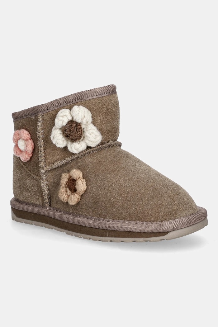 Dětské semišové sněhule Emu Australia Daisy zateplené béžová K13232.Daisy