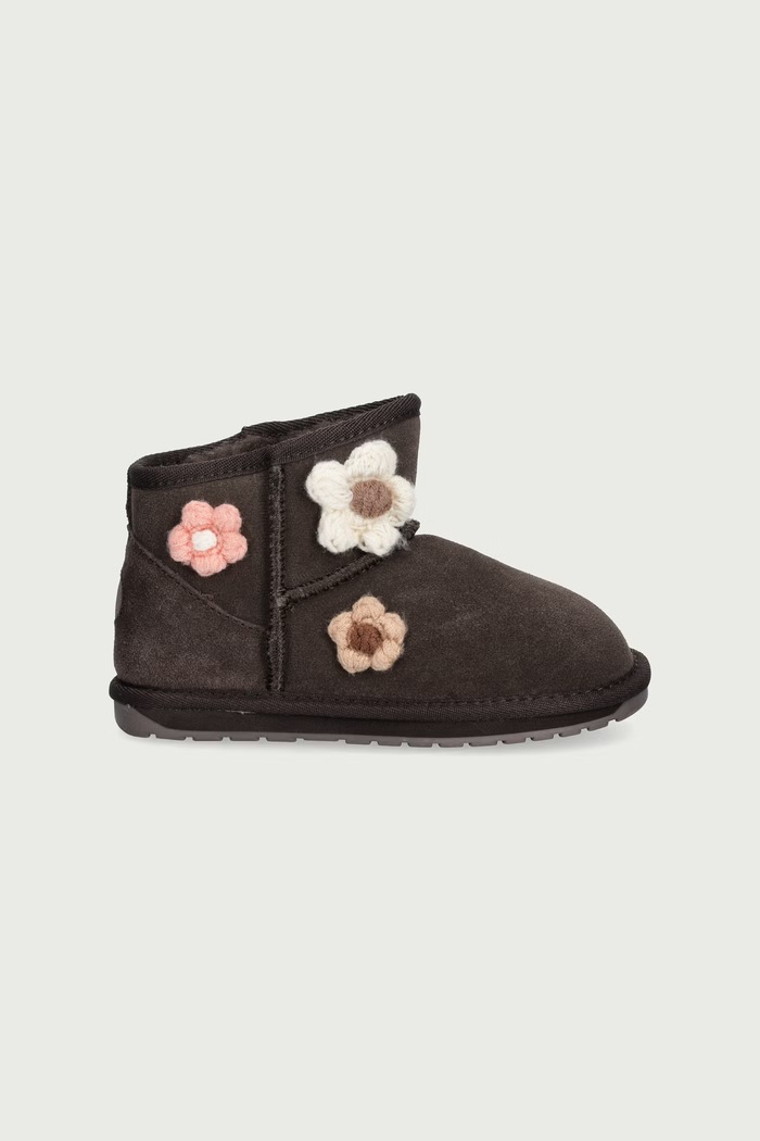 Emu Australia Śniegowce dziecięce zamszowe Daisy K13232.Daisy brązowy AW25