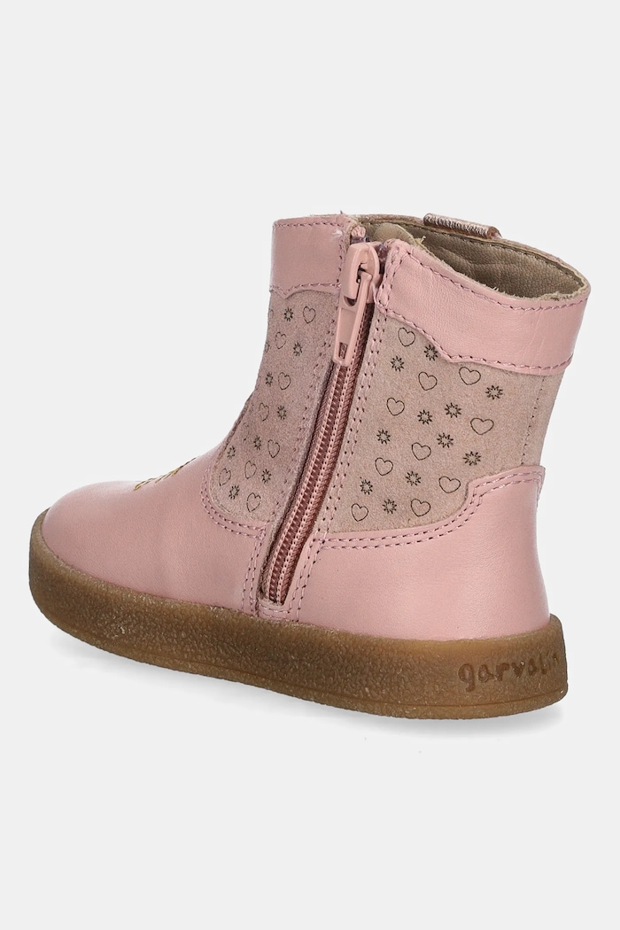 Fete Garvalin ghete din piele pentru copii 251329 roz