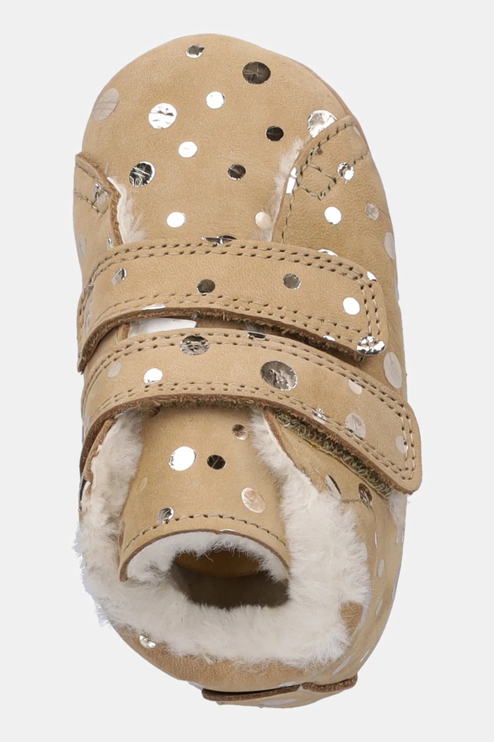 Kožené topánky pre bábätká Froddo PREWALKERS FURRY BASIC béžová G1130022.G