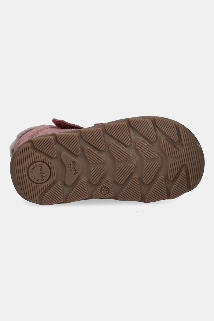 Dječje zimske cipele od brušene kože Froddo ZERU TEX FURRY BAREFOOT Froddo roza G2110151.G.21.24