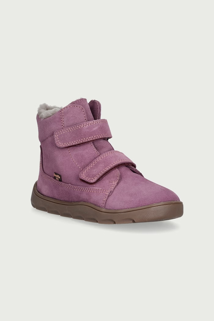 Froddo Čevlji zimski otroški semišasti ZERU TEX FURRY BAREFOOT vijolična G2110151.G.25.30