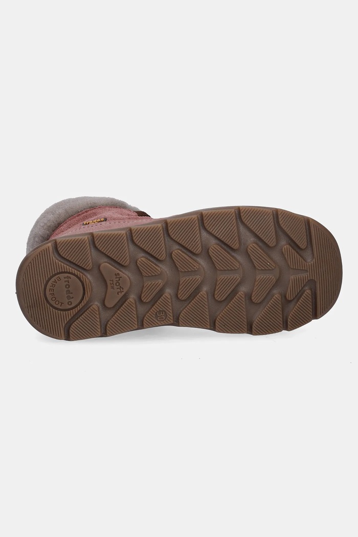 Detské zimné semišové topánky Froddo ZERU TEX COSY BAREFOOT G3110258.24.30 ružová