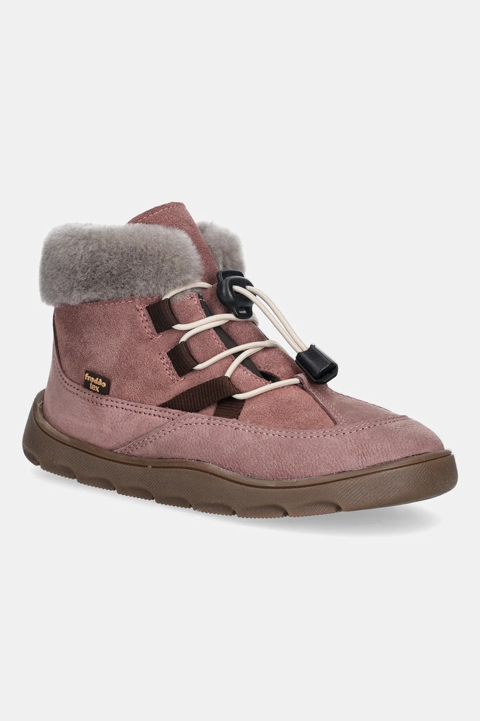 Froddo Detské zimné semišové topánky Froddo ZERU TEX COSY BAREFOOT ružová G3110258.G.31.35