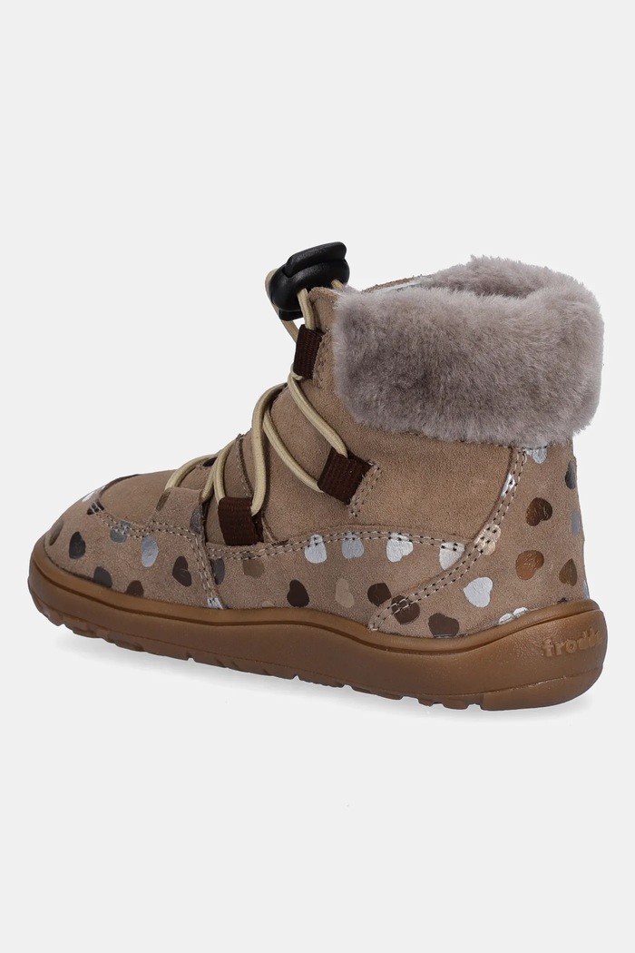 Dievča Detské zimné semišové topánky Froddo BAREFOOT UP FURRY TEX G3110270.25.30 béžová