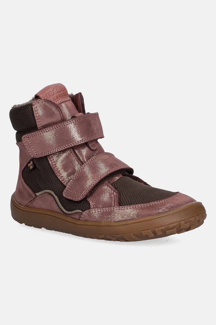 Detské zimné topánky Froddo BAREFOOT TEX WINTER usňová koža ružová G3160247.8.25.30