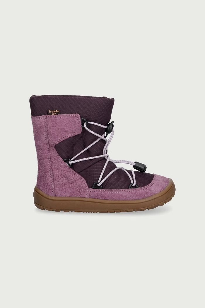 Froddo Buty zimowe dziecięce skórzane BAREFOOT TEX TRACK WOOL G3160251.G.25.30 fioletowy AW25
