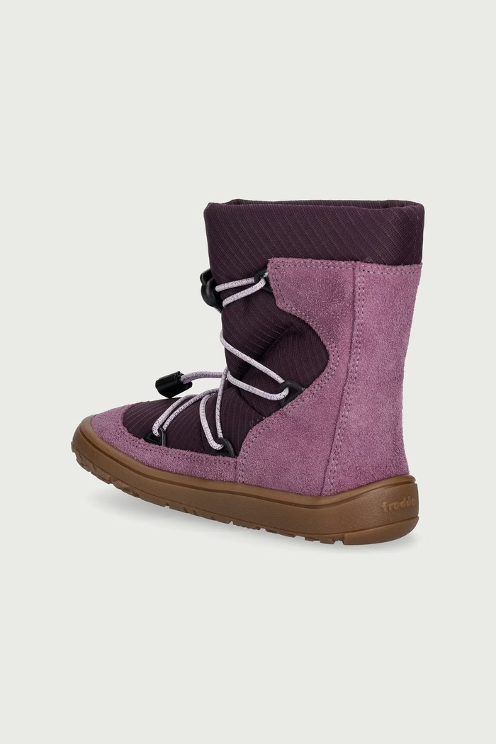 Dziewczynka Froddo Buty zimowe dziecięce skórzane BAREFOOT TEX TRACK WOOL G3160251.G.25.30 fioletowy