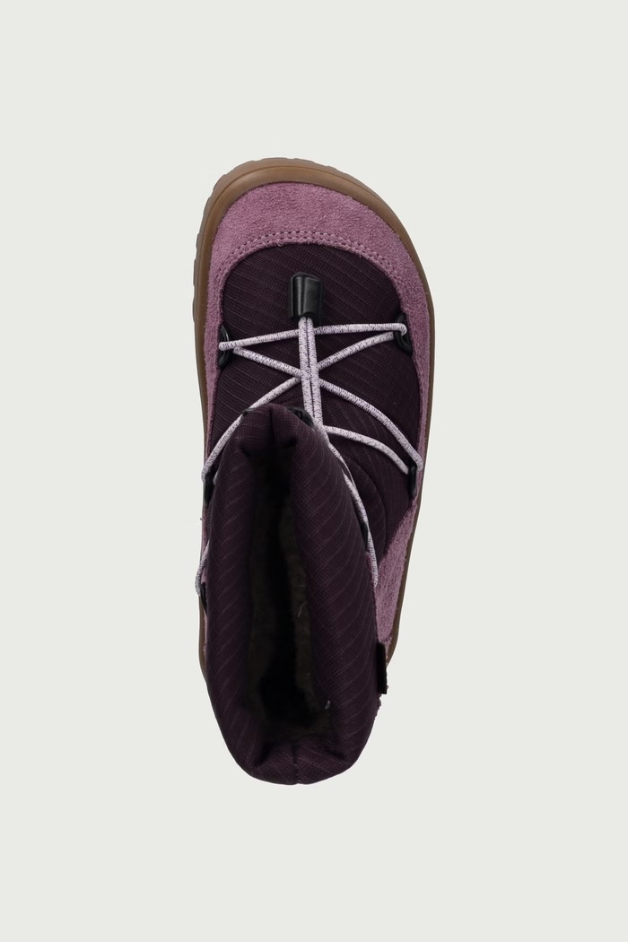 Buty zimowe dziecięce skórzane BAREFOOT TEX TRACK WOOL Froddo G3160251.G.25.30 fioletowy