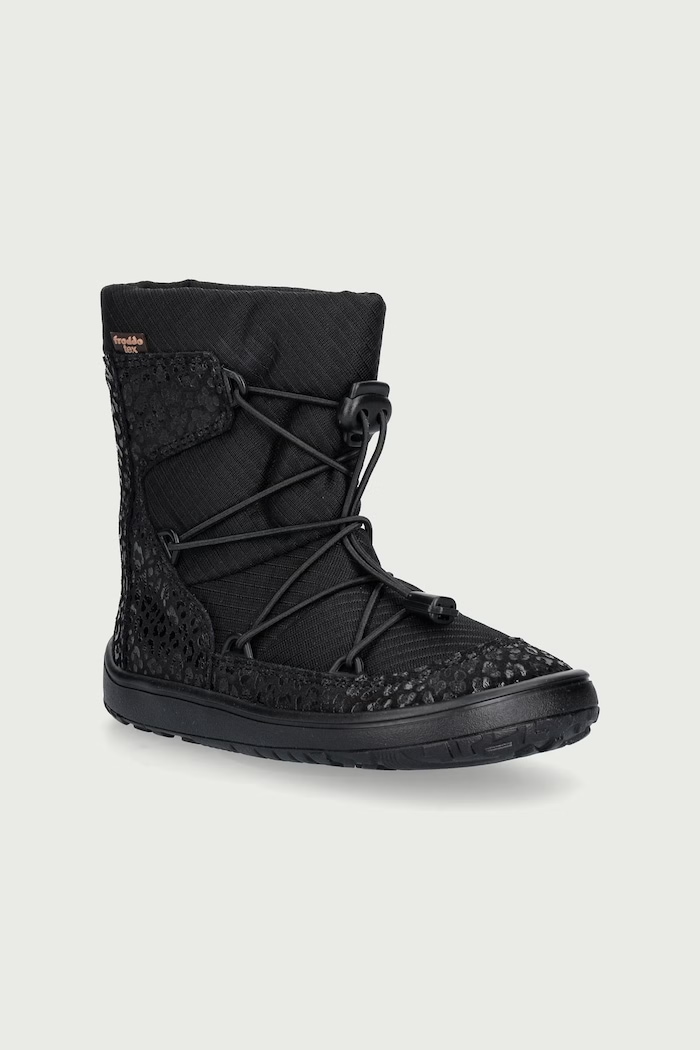 Froddo Topánky zimné detské kožené BAREFOOT TEX TRACK WOOL čierna G3160251.G.25.30