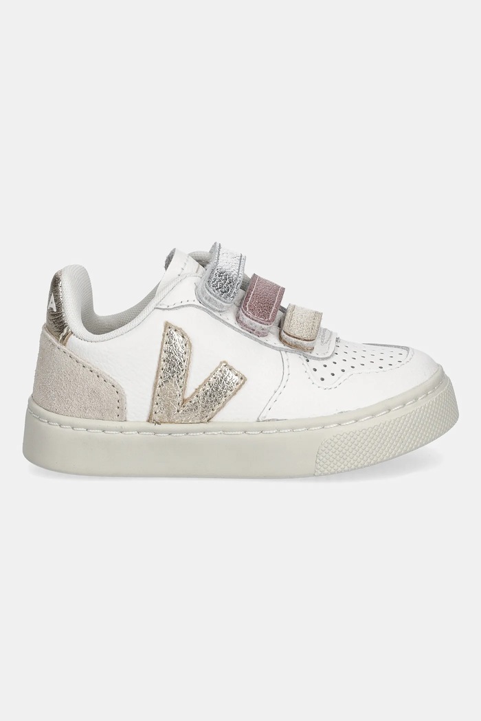 Veja Teniși din piele pentru copii Small V-10 CV0520647C.22.27 alb AW25