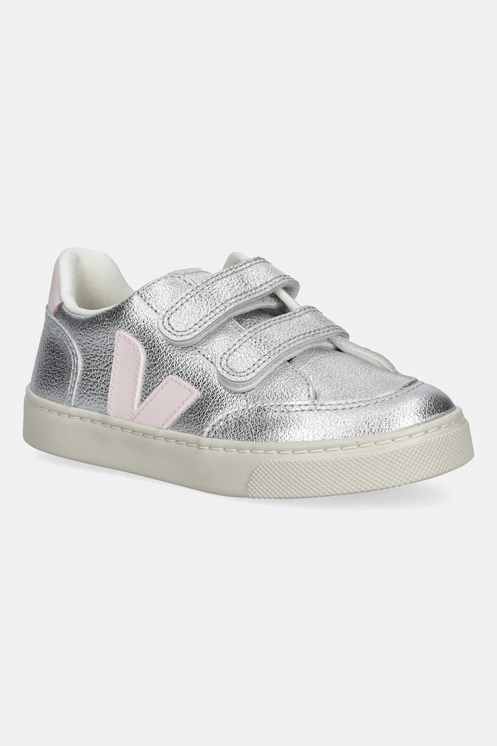 Veja Teniși din piele pentru copii Small V-12 argintiu XV0503416C.28.35