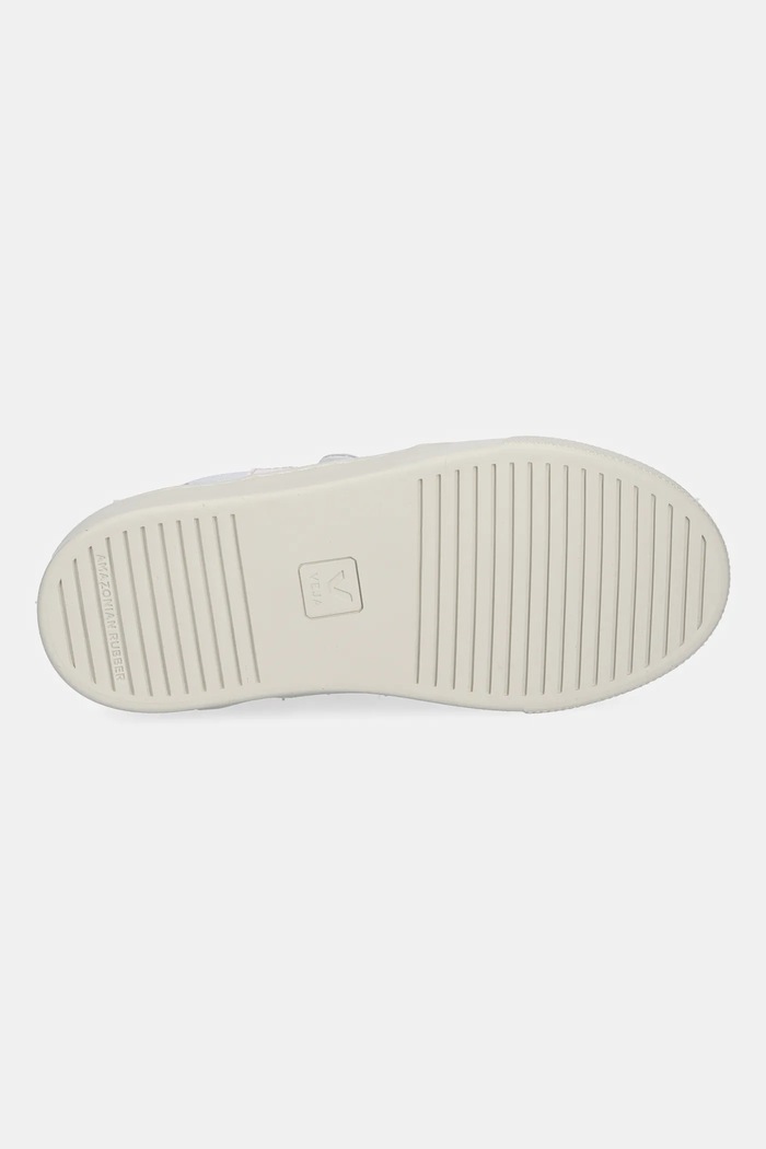 Teniși din piele pentru copii Small V-12 Veja argintiu XV0503416C.28.35