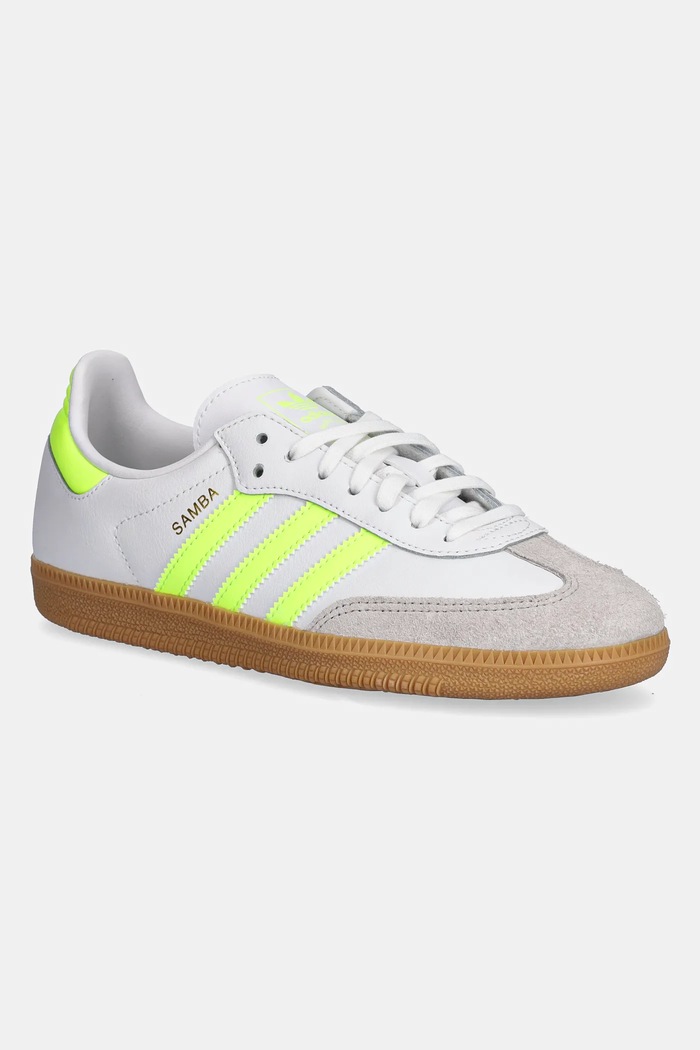 Dětské tenisky adidas Originals SAMBA OG semišová kůže bílá JQ2830