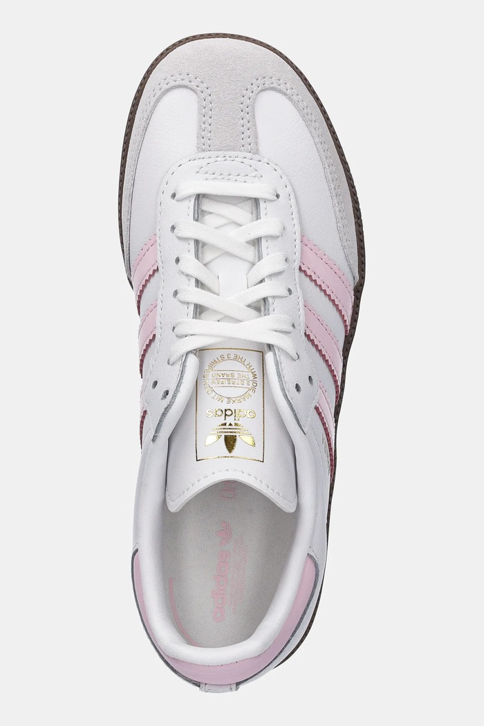 adidas Originals sneakersy skórzane dziecięce SAMBA OG biały JQ2849