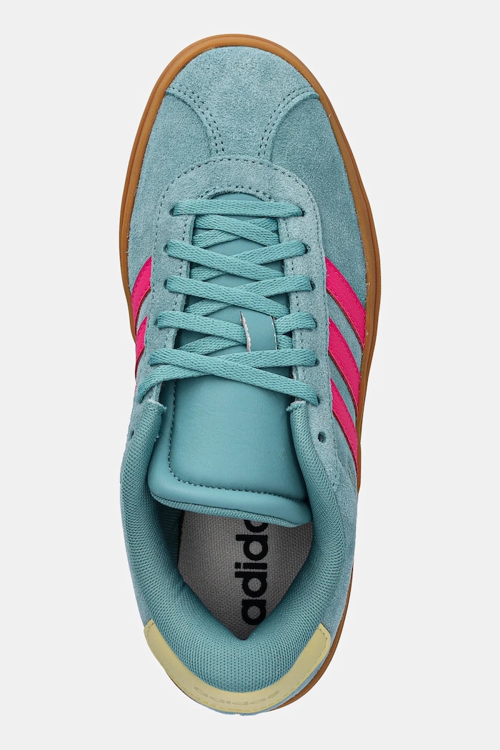 Детски велурени маратонки adidas VL COURT BOLD тюркоазен JQ4482
