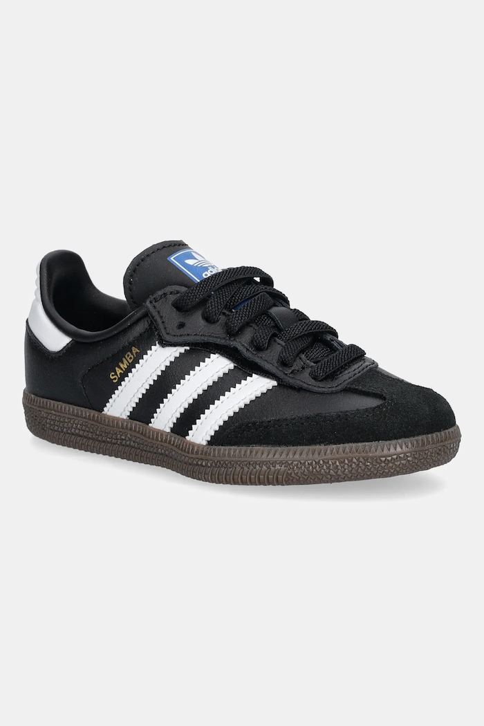 Детски кожени маратонки adidas Originals SAMBA OG ниска черен JQ6390