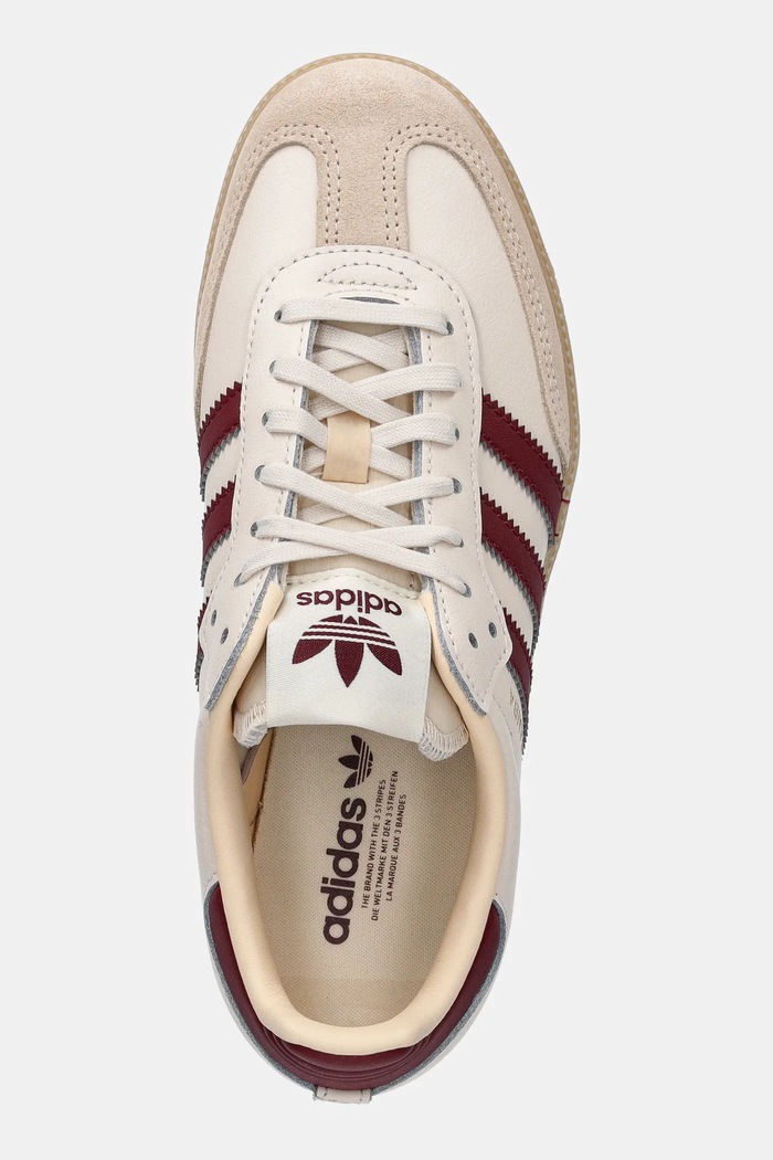 Παιδικά δερμάτινα sneakers adidas Originals SAMBA OG μπεζ JQ8554