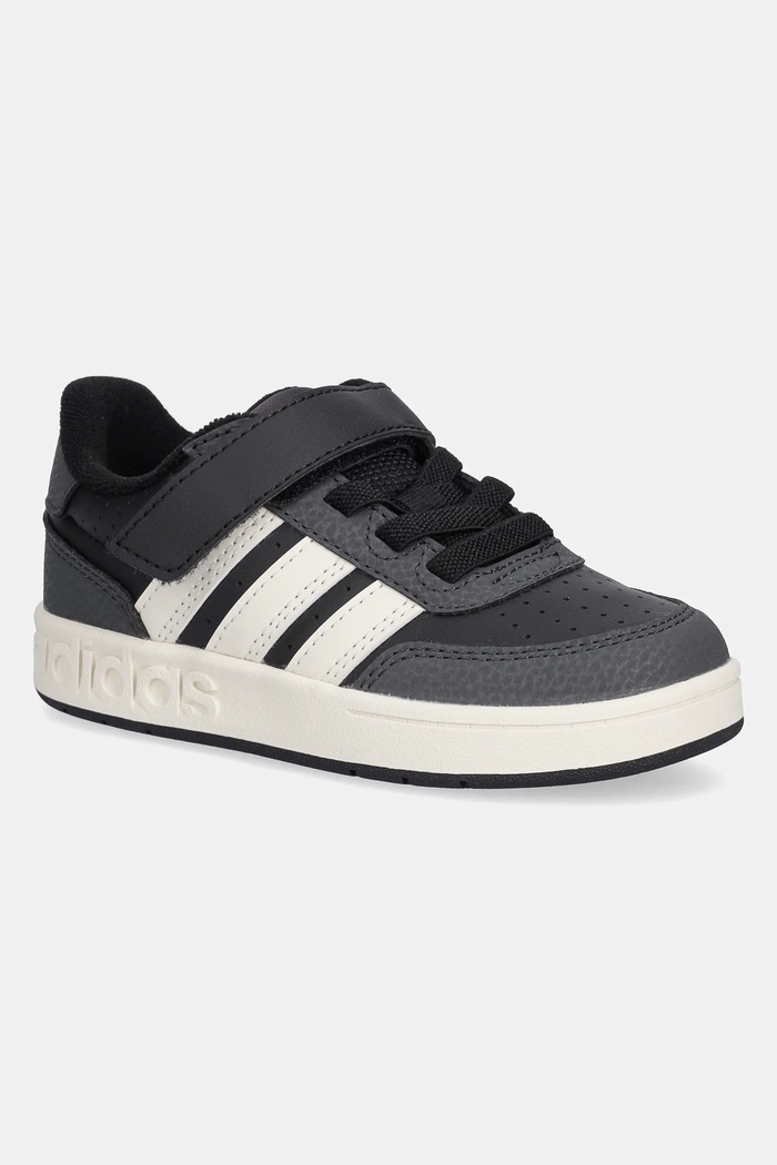 Detské tenisky adidas BREAKBASE imitácia kože čierna JR0204
