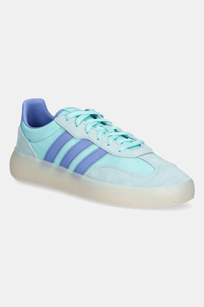 Кожени маратонки adidas BARREDA DECODE велур тюркоазен JR0758