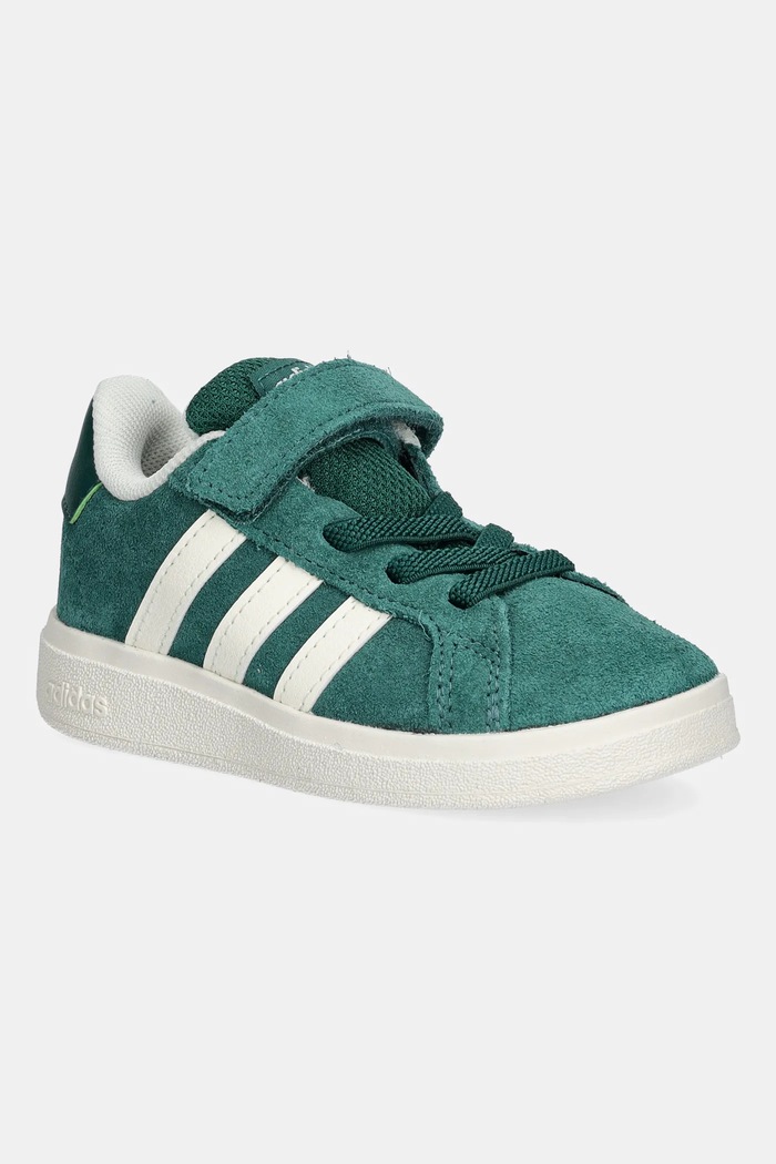 Dětské tenisky adidas GRAND COURT 00s semišová kůže zelená JR0776