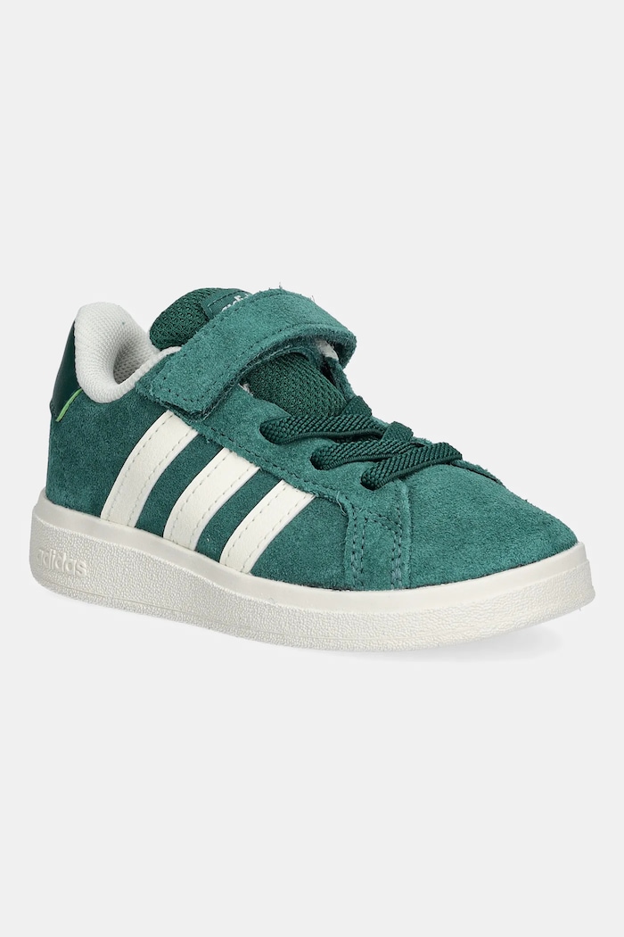 Dětské tenisky adidas GRAND COURT 00s semišová kůže zelená JR0776