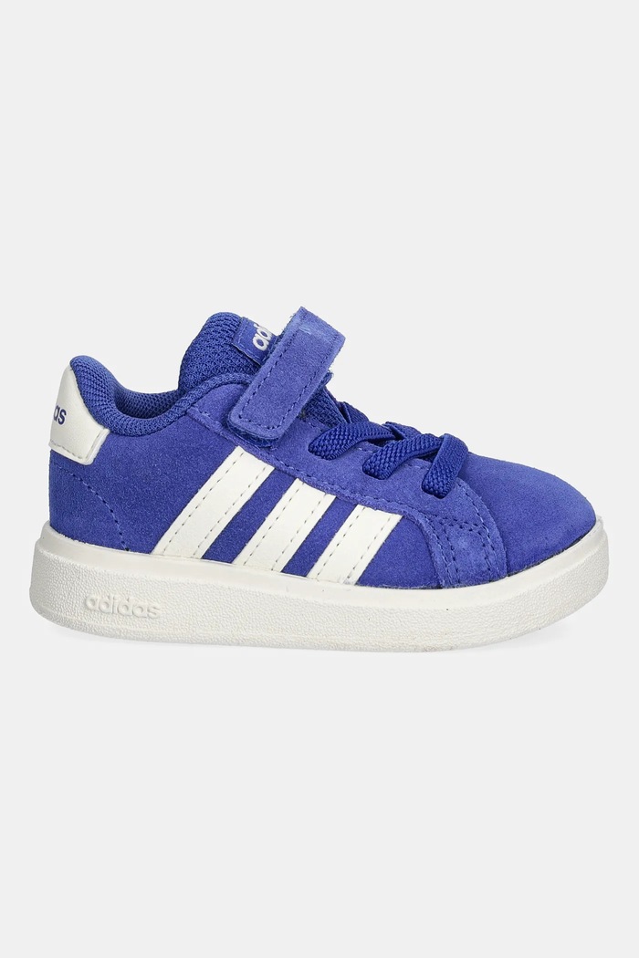 Dětské semišové tenisky adidas GRAND COURT 00s JR0780 modrá AW25