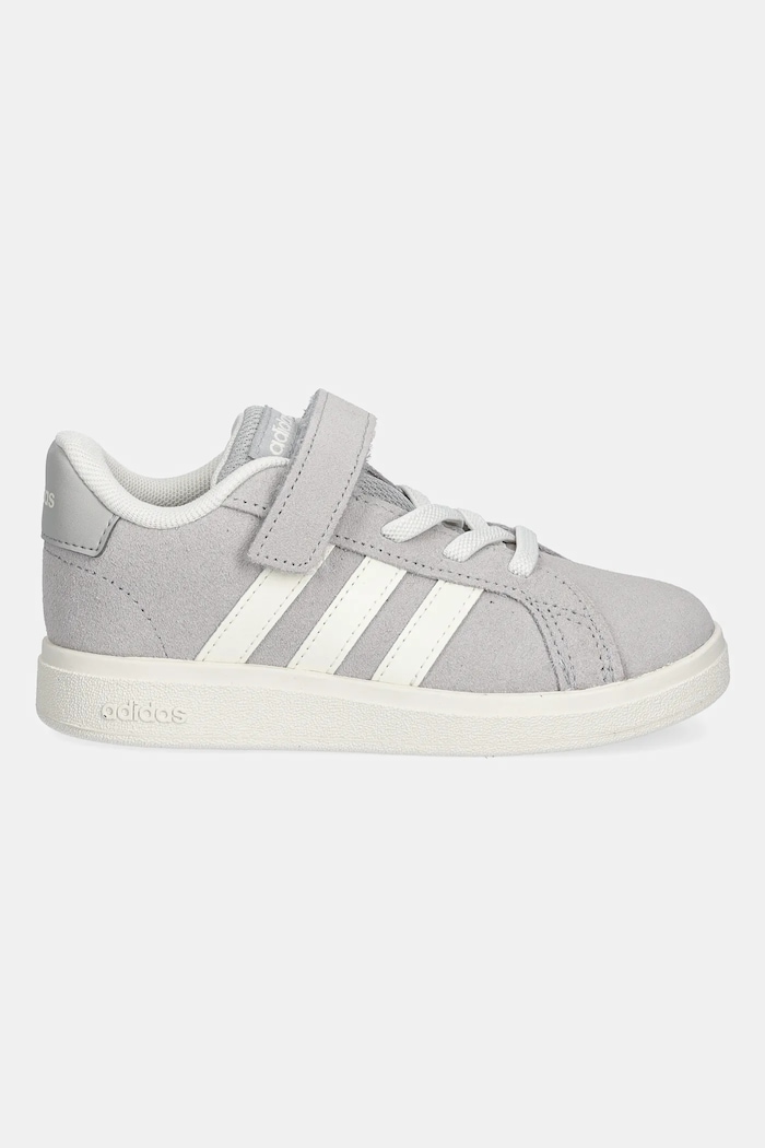 Otroške superge iz semiša adidas GRAND COURT 00s JR0782 siva AW25