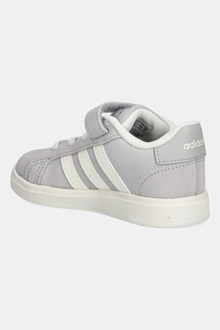 Deklice Otroške superge iz semiša adidas GRAND COURT 00s JR0782 siva