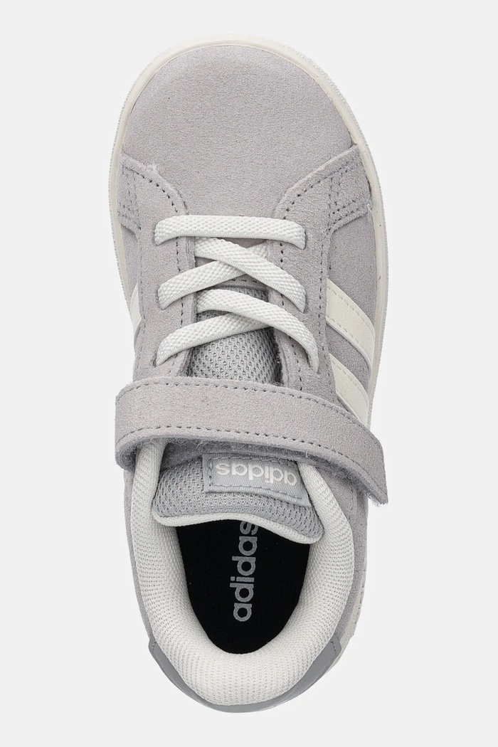 Otroške superge iz semiša adidas GRAND COURT 00s siva JR0782