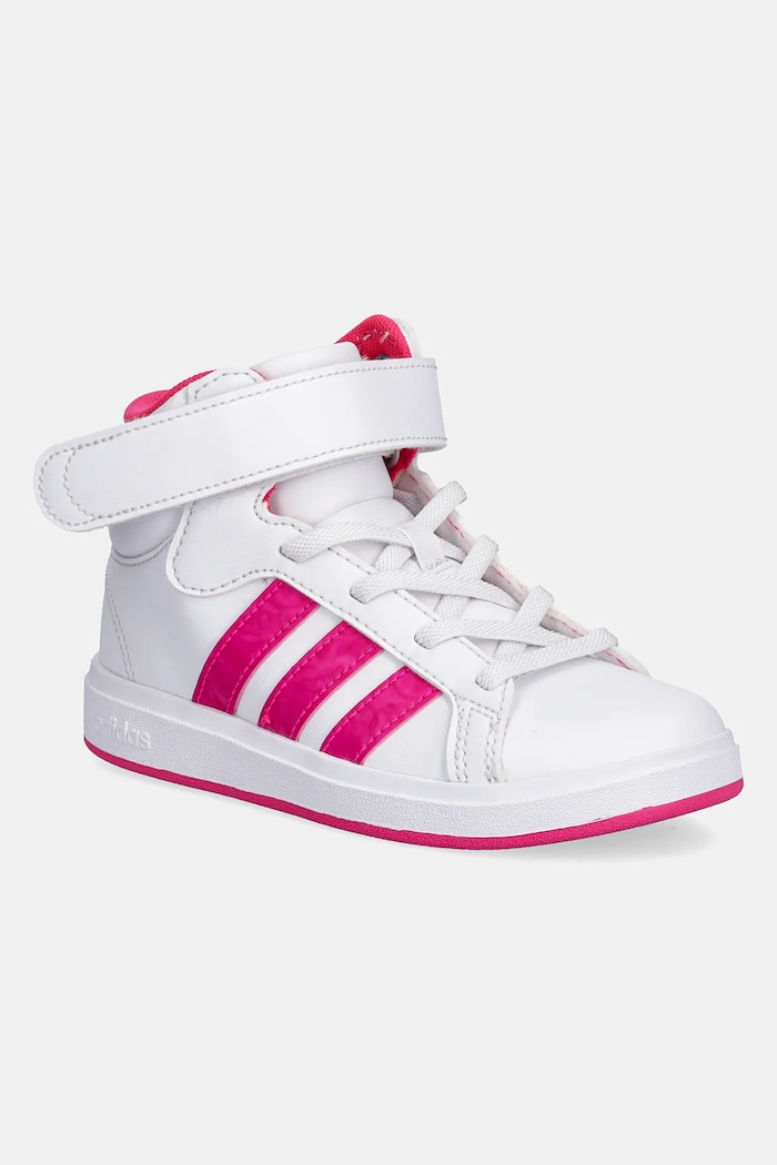 Detské tenisky adidas GRAND COURT MID imitácia kože biela JR0806