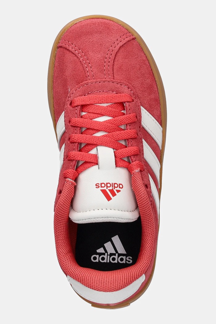 Dječje tenisice od brušene kože adidas VL COURT 3.0 roza JR2214