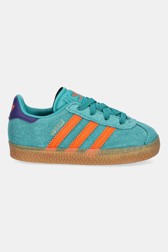 Детски велурени маратонки adidas Originals GAZELLE JR5940 тюркоазен AW25