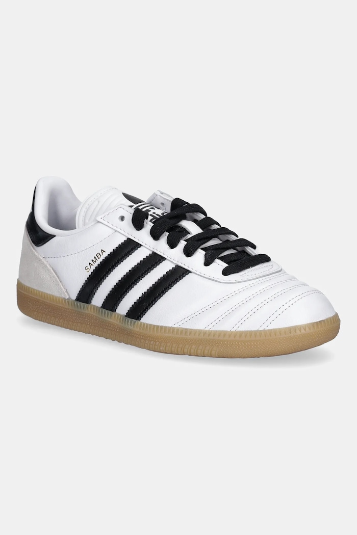 adidas Originals sneakersy skórzane dziecięce SAMBA skóra zamszowa biały JQ1327