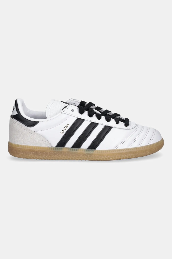 adidas Originals sneakersy skórzane dziecięce SAMBA JQ1327 biały AW25