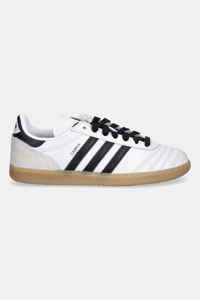 adidas Originals sneakersy skórzane dziecięce SAMBA JQ1327 biały AW25