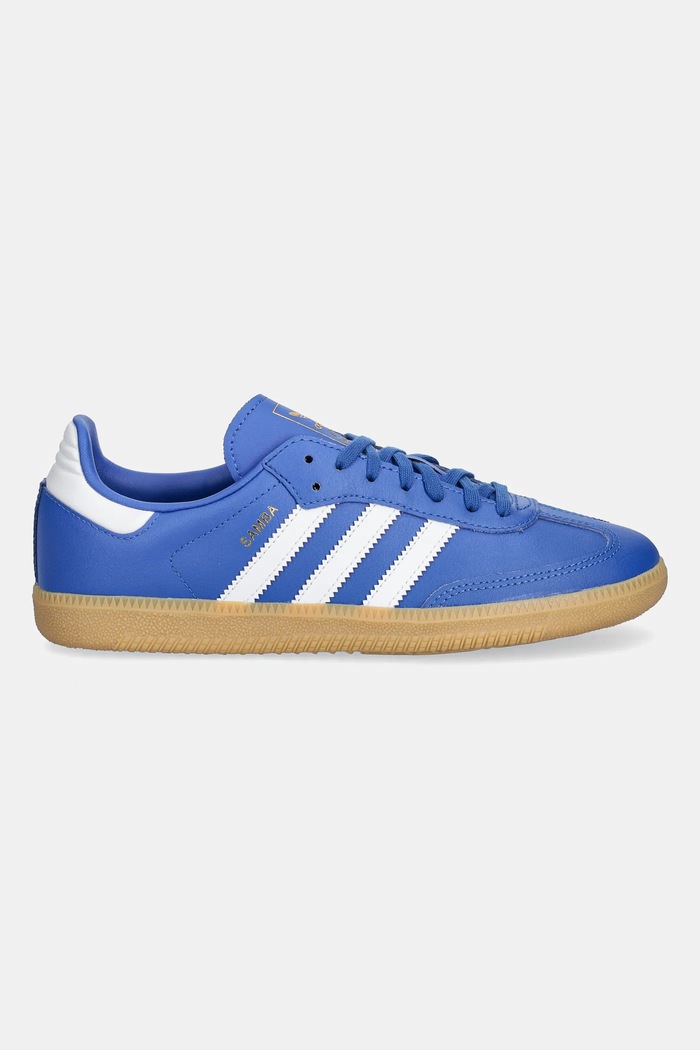 adidas Originals sneakersy skórzane dziecięce SAMBA OG JQ2854 niebieski AW25