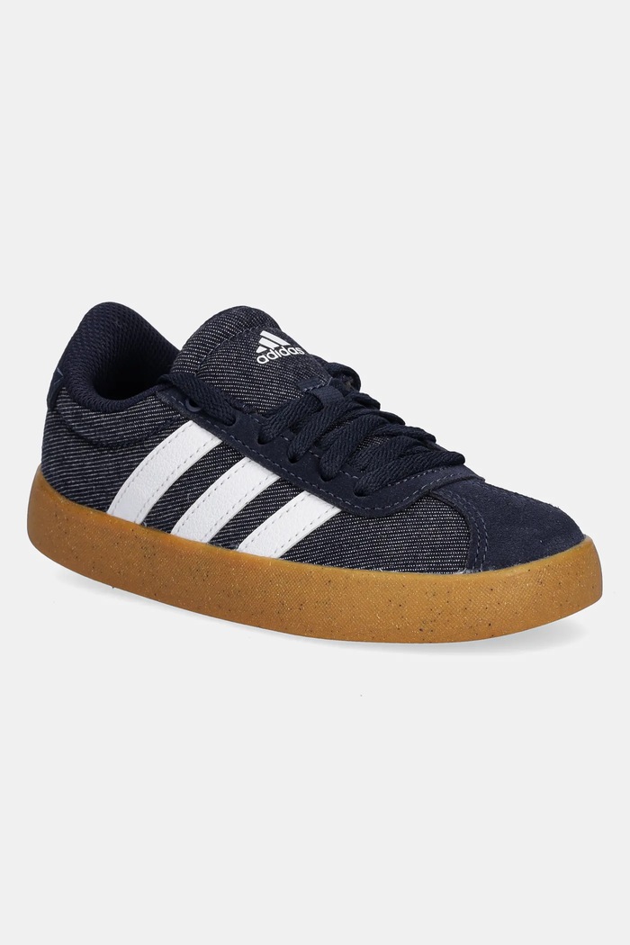 Detské tenisky adidas VL COURT 3.0 semišová koža tmavomodrá JS3486