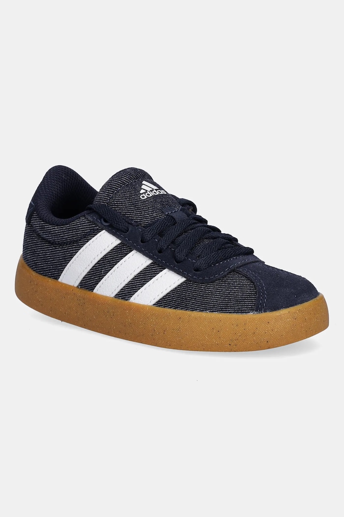 Detské tenisky adidas VL COURT 3.0 semišová koža tmavomodrá JS3486