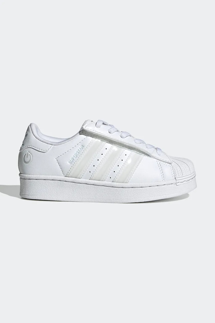Detské tenisky adidas Originals SUPERSTAR LED LIGHTS suchý zips biela JQ6419