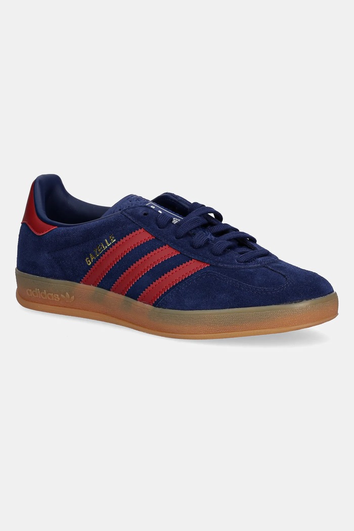 Dětské semišové tenisky adidas Originals GAZELLE INDOOR imitace kůže námořnická modř JP8765