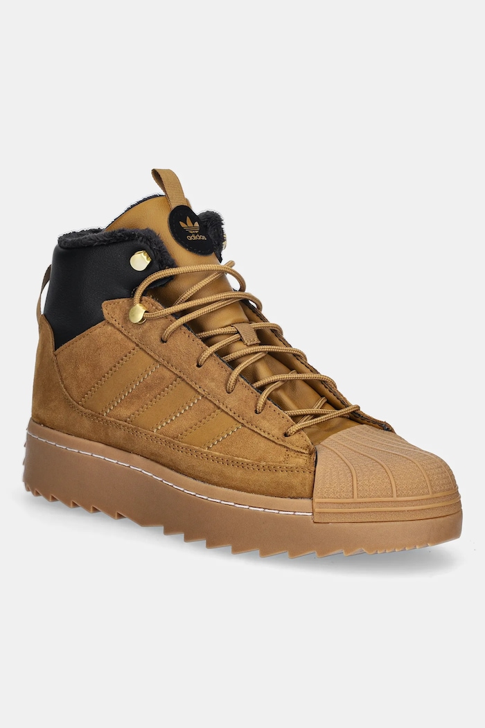 adidas Originals buty zimowe dziecięce SUPERSTAR WINTER TREK skóra zamszowa brązowy JQ0345