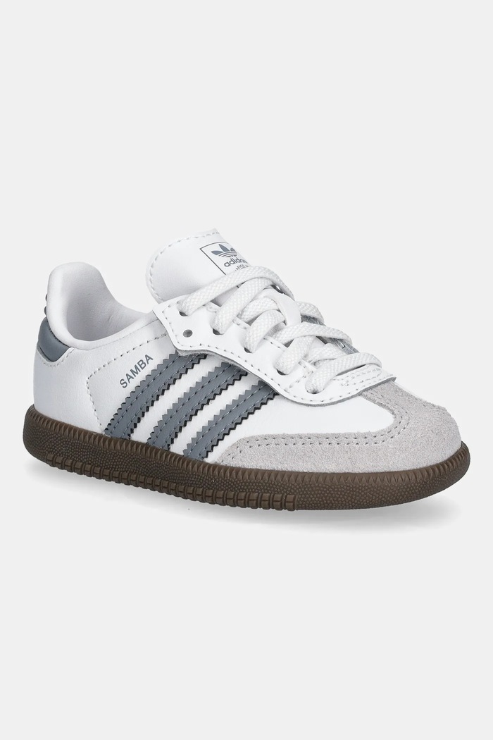 Dětské tenisky adidas Originals SAMBA OG semišová kůže bílá JQ3195