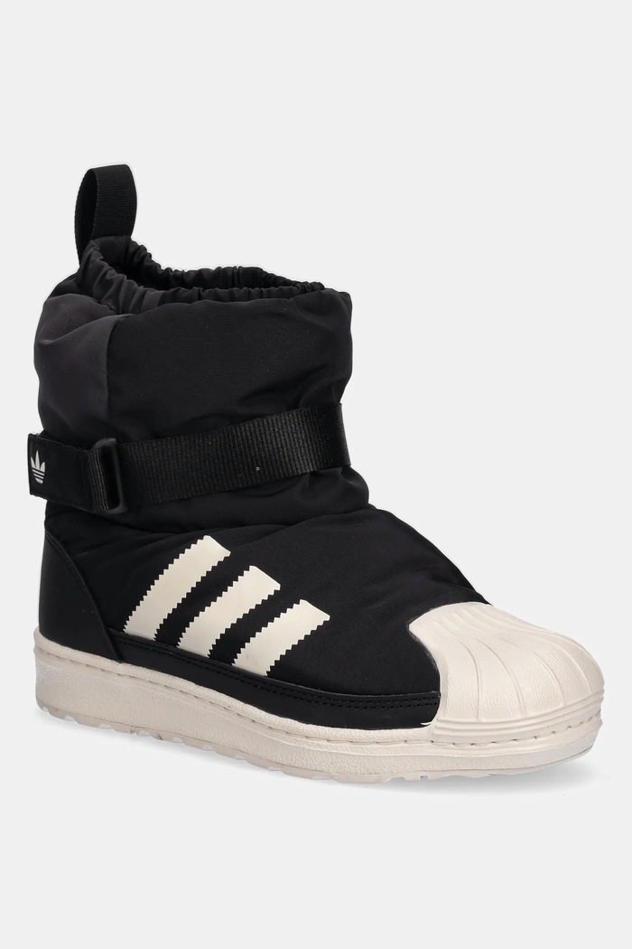 Detské snehule adidas Originals SUPERSTAR 360 WTR BOOT textilný čierna JQ7949