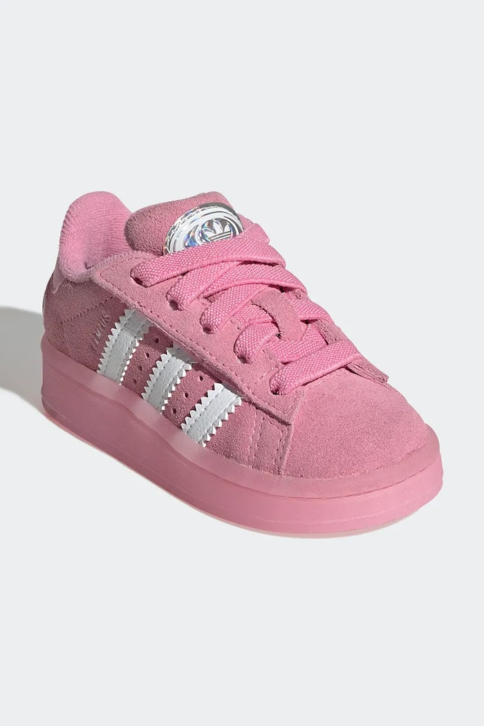 Detské semišové tenisky adidas Originals CAMPUS 00s LED LIGHTS JS1283 ružová AW25