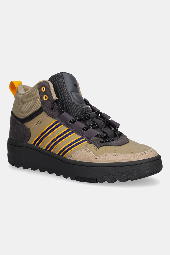 Παιδικά παπούτσια adidas Originals HOOPS 4.0 MID WINTERIZED υφασμάτινο μπεζ JS2033