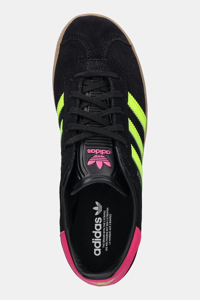 Detské semišové tenisky adidas Originals GAZELLE čierna JQ5994