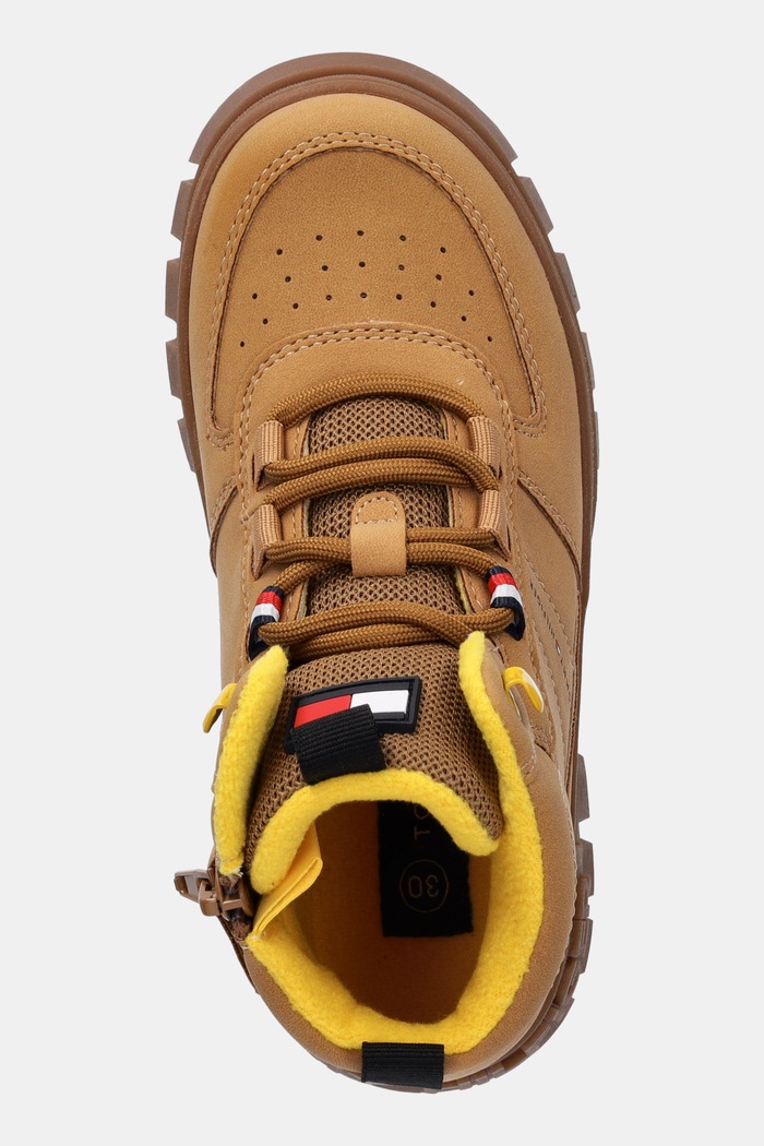 Παιδικές χειμερινές μπότες Tommy Hilfiger καφέ T3X5.34129.30.34