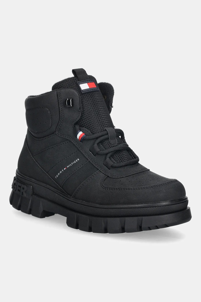 Otroški zimski škornji Tommy Hilfiger Tekstil črna T3X5.34129.35.41