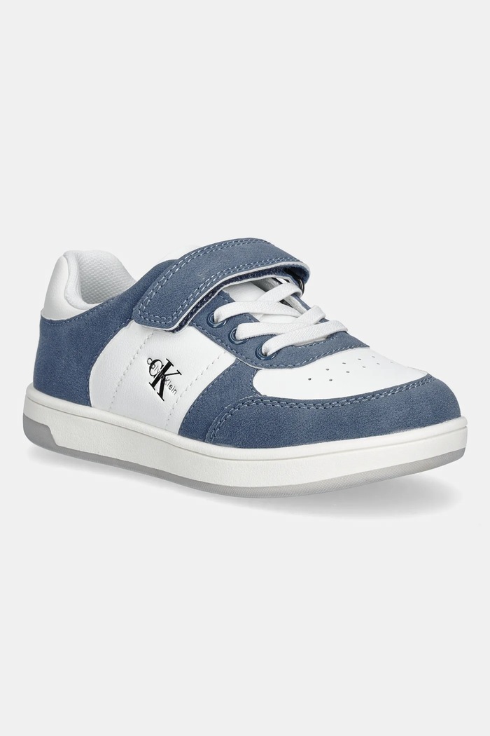 Detské tenisky Calvin Klein Jeans imitácia kože modrá V1X9.83149.20.29